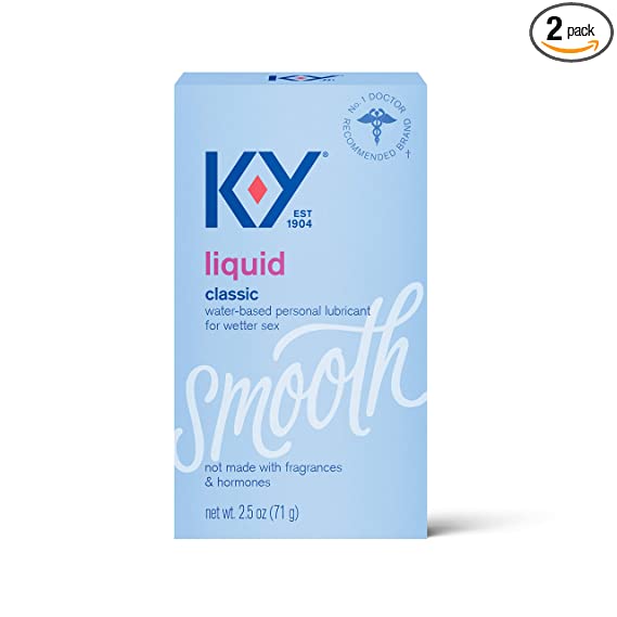 K-Y Liquid Water Based Personal Lubricant, 2.5 oz (Pack of 2)