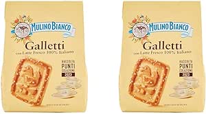 Mulino Bianco Biscotti Frollini Galletti, Colazione Ricca di Gusto, 800g (Confezione da 2)