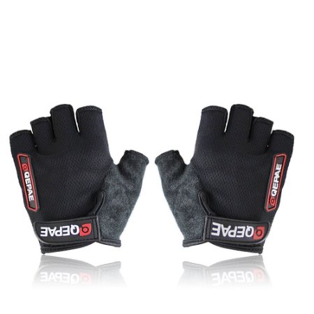 QEPAE® Non-Slip Gel Pad Gloves Men's Women's Sportswear Cycling Riding Gloves Breathable Half Finger and Full Finger Gloves