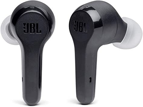 JBL Tune 215TWS True Wireless Earbud Headphones - JBL Pure Bass Sound, Bluetooth, 25H Battery, Dual Connect, Android and iOS Compatible (Black)