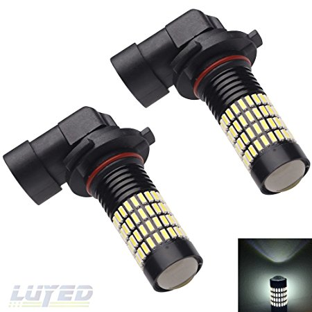 LUYED 2 X 1700 Lumens Extremely Bright 9006 HB4 4014 102-EX Chipsets LED Bulbs Used For DRL or Fog Lights,Xenon White(Brightest LED in market)