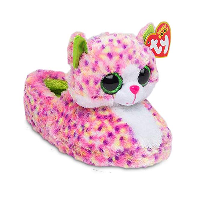 Ty Beanie Boos Kids Girls Big Head Animal Toy Non Skid Plush Slippers (See More Designs Colors and Sizes)