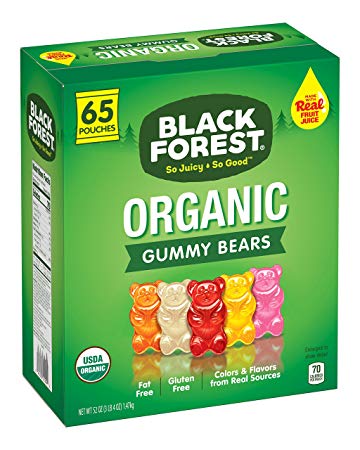 Black Forest Organic Candy, Gummy Bears, 65 Count