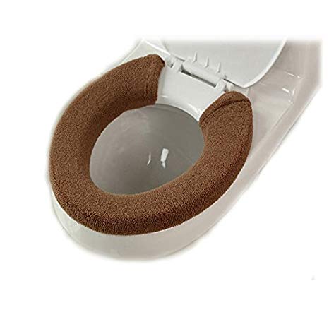 Soft Warm Thicken Toilet Seats Covers (Coffee)