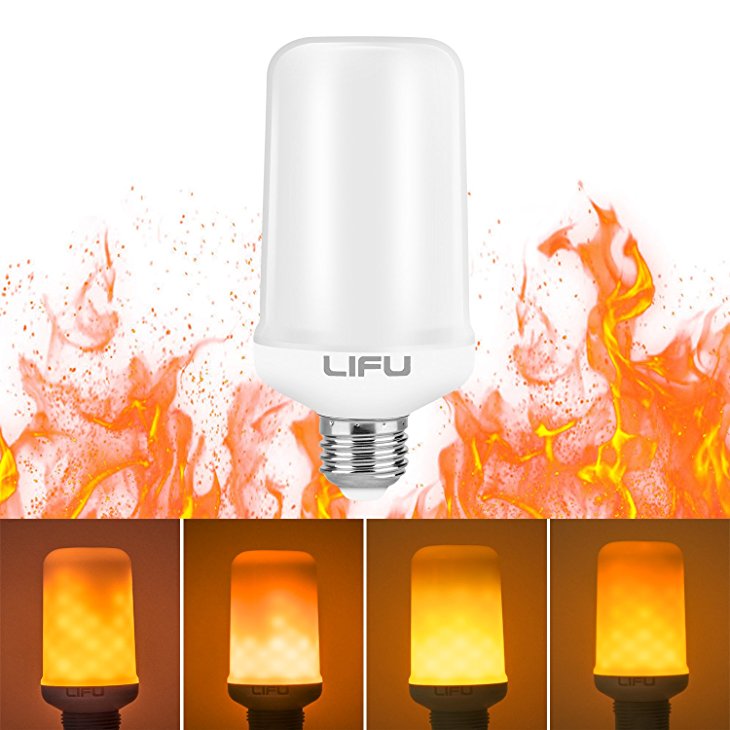 Led Bulbs, LIFU Flame Lighting LED Flicker Flame Bulbs E27 1500K Creative Lights with Flickering Emulation Atmosphere Decorative Lamps for Home,Garden,Party,Bar,Wedding,Festival Decoration