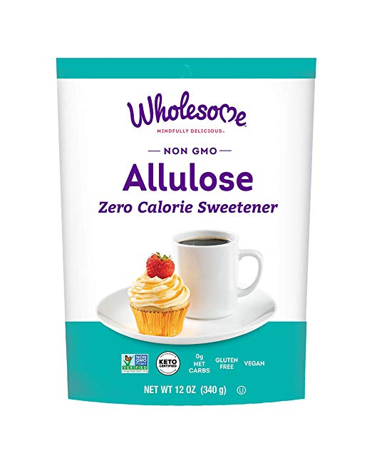 Wholesome ALLULOSE Zero Calorie Granulated Sweetener, No Glycemic Impact, Non GMO, Gluten Free & Vegan, 12 Oz