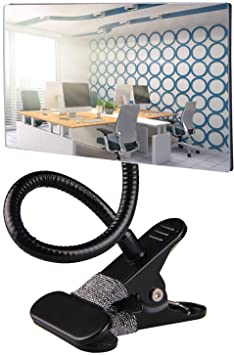 Gosear Office Clip On Cubicle Mirror, Computer Rearview Mirror, Convex Mirror for Personal Safety and Security Desk Rear View Monitors or Anywhere (Rectangle)