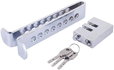 Pedal Lock Anti Theft Car, 8 Holes Anti-theft Device Clutch Lock Car Brake Stainless Safety Lock Tool Accelerator Pedal Lock(Stainless Steel)
