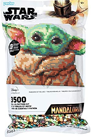 Perler 80-11149 The Mandalorian Baby Yoda Star Wars Fuse Bead Kit, 3503pcs, 3500 Pieces