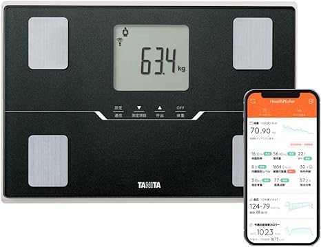 タニタ 体重 体組成計 ブラック BC-768 BK スマホでデータ管理 立てかけ収納OK