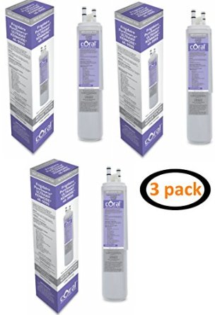 3 PACK FRIGIDAIRE ULTRAWF PURESOURCE WF3CB  KENMORE 46-9999 Refrigerator Water Filter Compatible Coral Water Filter