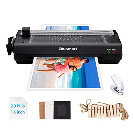 Blusmart A3 Laminator with 25 Laminating Pouches/Paper Cutter/Corner Rounder Laminate for A3/A4/A6