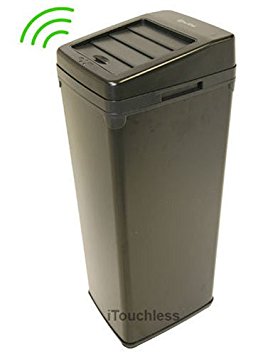 iTouchless Fully Automatic Black Color Touchless Trashcan SX, 14 Gallon (52 Liter)