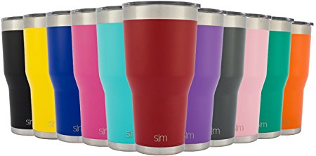 Simple Modern 30oz Cruiser Tumbler - Vacuum Insulated Double-Walled 18/8 Stainless Steel Hydro Travel Mug - Powder Coated Coffee Cup Flask - Cherry Red