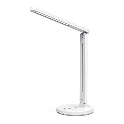 Eufy Lumos A4 LED Desk Lamp, Dimmable Table Lamp with Eye-Care Technology, Touch-Sensitive Control Panel, 5-Level Dimmer, 4 Lighting/Color Modes