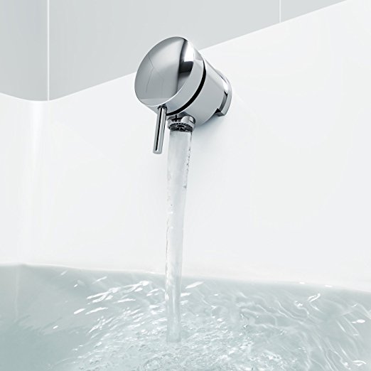 Chrome Bath Filler Mixer Tap Overflow Kit with Pop-Up Waste