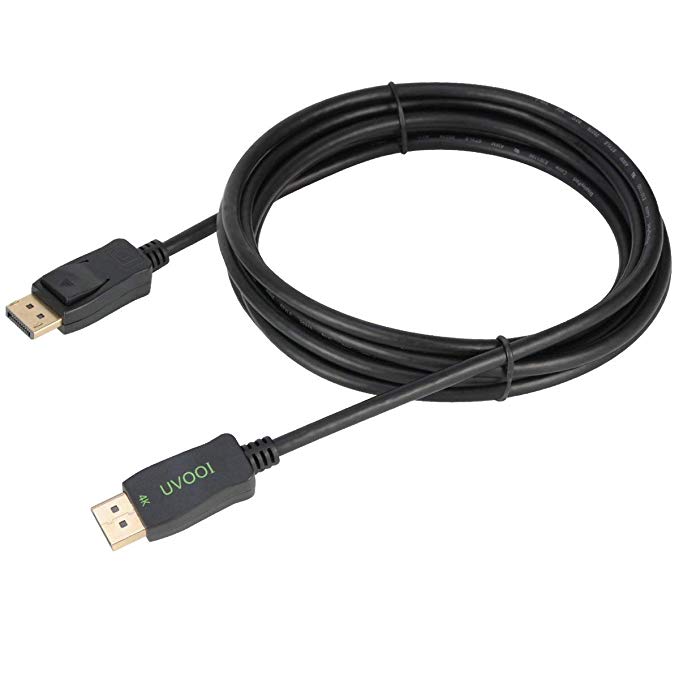 DisplayPort Cable 15Ft, UVOOI Display Port to Display port Cable DP to DP 15' [2K@144Hz, 4K@60Hz] - Black,Gold Plated