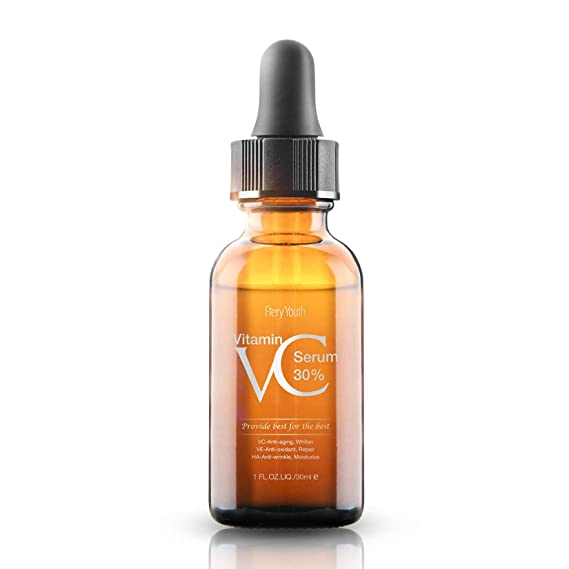 Vitamin C Serum 30% with Hyaluronic Acid and Vitamin E - Natural & Organic Vitamin C Serum for Face Eyes