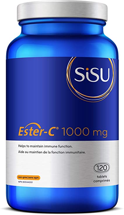 Sisu - Ester-C 1000 mg - High-potency tablets enhanced with citrus bioflavonoids to help strengthen your immune system - 120 Tablets