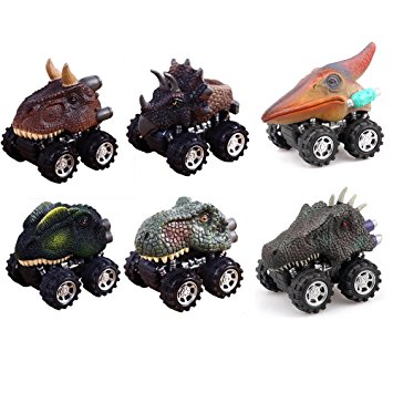Dinosaur cars, 6 PACK Pull back cars 2.8in cars 3-15 Year Old Creative toys