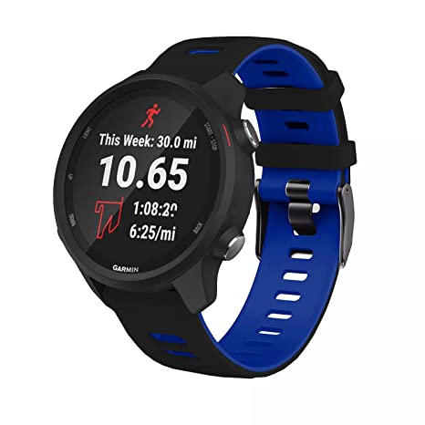 Pikkme Modern Sports Strap Compatible with boAt Watch Flash Edition | Xtend | Xtend Pro | Wave Lite | Wave Connect | Iris | Mystiq (Black & Blue)