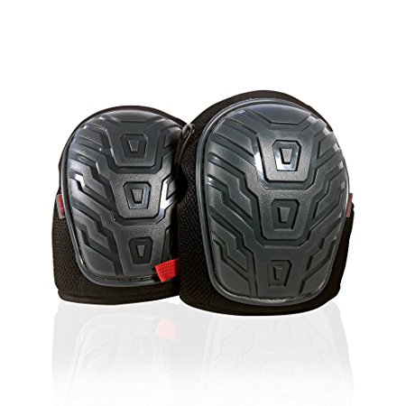 By Design Knee Pads for Work with Heavy Duty Foam Padding, Supportive Gel Cushion, Strong Adjustable Double Velcro and Neoprene Knee Straps for Gardening, Cleaning and Construction
