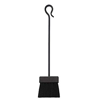 Plow & Hearth 36112-BK Hand-Forged Fireplace Broom, Black
