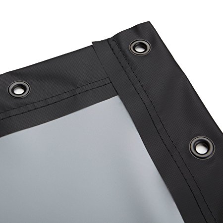 Carl’s FlexiGray, DIY Projector Screen, Finished Edges with Grommets, High Contrast Gray (16:9 | 10.5x18-Ft | 245-in)
