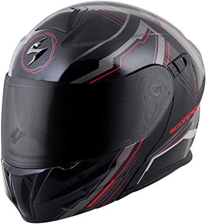 ScorpionExo EXO-GT920 Full Face Modular Helmet (Satellite Red, Large)