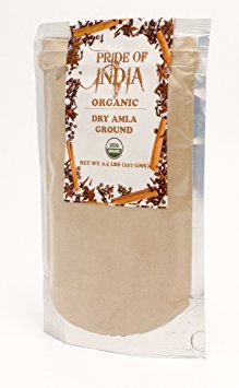 Pride Of India - Organic Amla (Indian Gooseberry) Ground, Half Pound