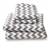 Colorful Gray Chevron Queen Sheets Breathe 50 Better Than Cotton and Are Made from Super Soft High Quality Microfiber That Is as Soft as 1500 Thread Count Cotton and Will Not Ball Up Shrink or Wrinkle As a Bonus Feature this Great Gray Chevron Queen Sheet Set Comes with Reinforced Elastic Corners Adding to Its Impressive Durability