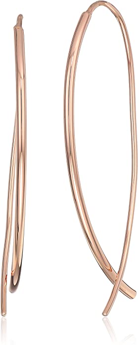 Amazon Collection Sterling Silver Hard Wire Threader Earrings