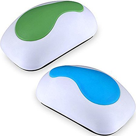 Magnetic Whiteboard Eraser for Dry Erase Pens and Markers, 2 Pieces (Light Blue, Green)