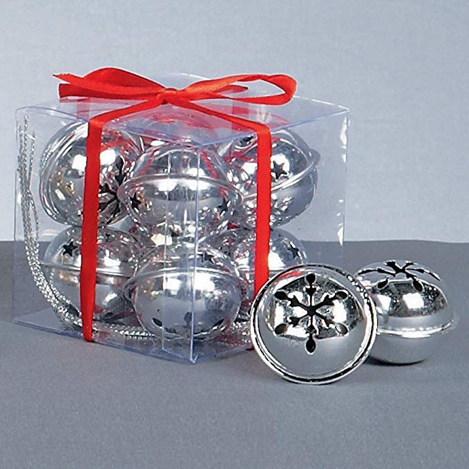 Premier Decorations Snowflake Jingle Bells Silver 8cm x 4cm AC145021S