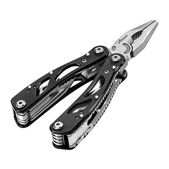 Multitool Pliers Set Stainless Steel Screwdriver Tool with 11 Screwdriver Bits Black