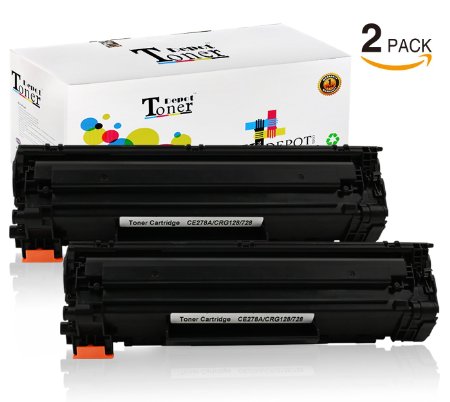 2 PACK Compatible HP CE278A Toner Cartridge Compatible with HP LaserJet Pro P1566/P1606/P1606dn/P1607dn/P1608dn/P1609dn/ M1530/M1536dnf, Canon IC MF4410/4450/4412/4420/4550/4570/D520