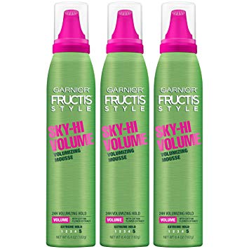 Garnier Fructis Style Sky-Hi Volume Volumizing Hair Mousse, 6.5 Ounce, 3 Count