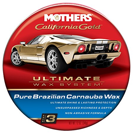 Mothers 05550 California Gold Pure Brazilian Carnauba Wax Paste (Ultimate Wax System, Step 3) - 12 oz.