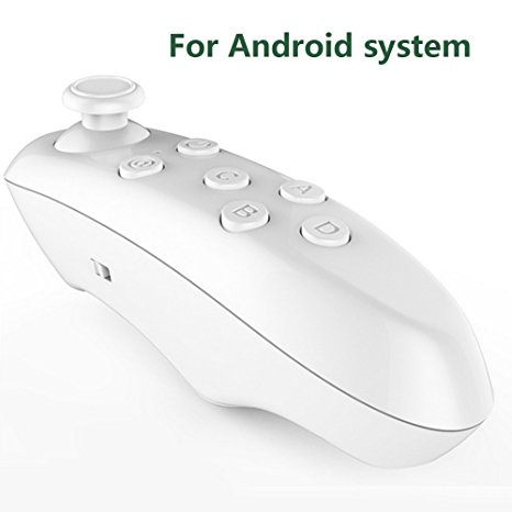 YORKING™ Portable Wireless Bluetooth Remote Controller Gamepad For 3D VR Box Glasses Virtual Reality Headset and Smartphones Compatible with Android System (White)