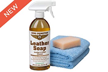 Leather Cleaner Leather Soap Aircraft Quality for Your Car RV and Furniture 16oz Better Than Automotive Products Meets Boeing Aircraft Specifications (1 Kit)