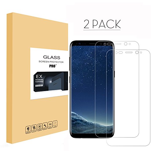 Samsung Galaxy S8 Screen Protector[2-Pack], GeekerChip HD Clear Screen Protector,Bubble Free,Anti-Scratch,Ultra Clear,HD PET Film For Samsung Galaxy S8
