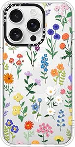 MOSNOVO Case for iPhone 16 Pro, [Compatible with Magsafe] [Buffertech 6.6ft Military-Grade Drop Protection] [Anti Peel Off Tech] Clear Phone Case Design - Botanical Floral