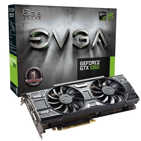 EVGA GeForce GTX 1060 6GB GAMING ACX 3.0, 6GB GDDR5, LED, DX12 OSD Support (PXOC) Graphics Card 06G-P4-6262-KR