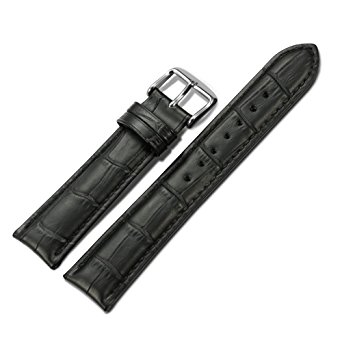 iStrap 20mm Black Brown Geunine Calf leather Watch Strap replacement Watch Band super soft