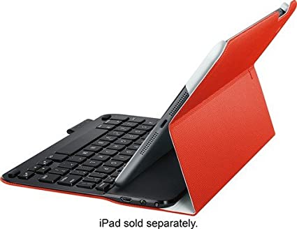 Logitech Ultrathin Keyboard Folio Case for iPad Mini (Red-Orange) Cerfitifed Refurbished