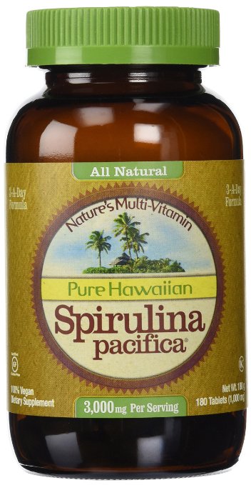 Nutrex Hawaii - All Natural Hawaiian Spirulina Pacifica 1000Mg180 Tablets