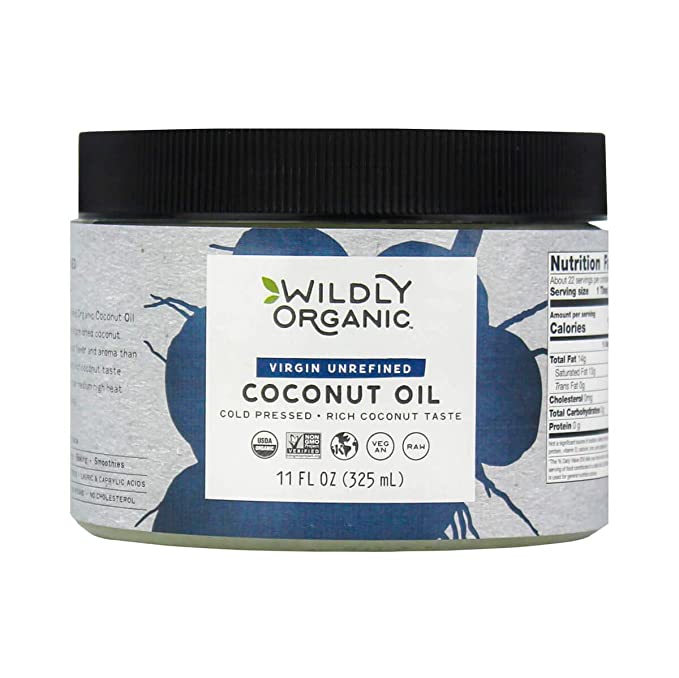 Unrefined Organic Coconut Oil - Organic Coconut Oil For Skin - Organic Coconut Oil For Hair - Coconut Oil For Cooking - Cold Pressed Coconut Oil - Extra Virgin Coconut Oil - 11 FL OZ - Wildly Organic