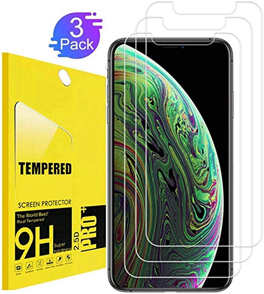 [3-Pack] iPhone Xs Max Screen Protectors Tempered Glass Screen Protectors OLINKIT[No Bubbles] [9H Hardness] [3D Touch] Compatible with Apple iPhone Xs Max[6.5 Inch] [2018]