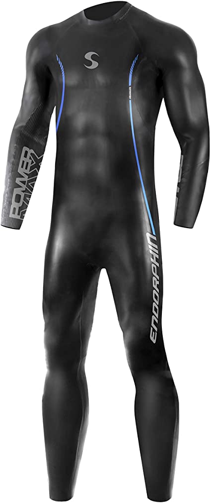 Synergy Triathlon Wetsuit 5/3mm - Men’s Endorphin Full Sleeve Smoothskin Neoprene for Open Water Swimming Ironman & USAT Approved