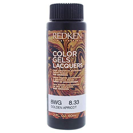 Redken Color Gels Lacquers Haircolor - 8wg Golden Apricot By for Unisex - 2 Ounce Hair Color, 2 Ounce